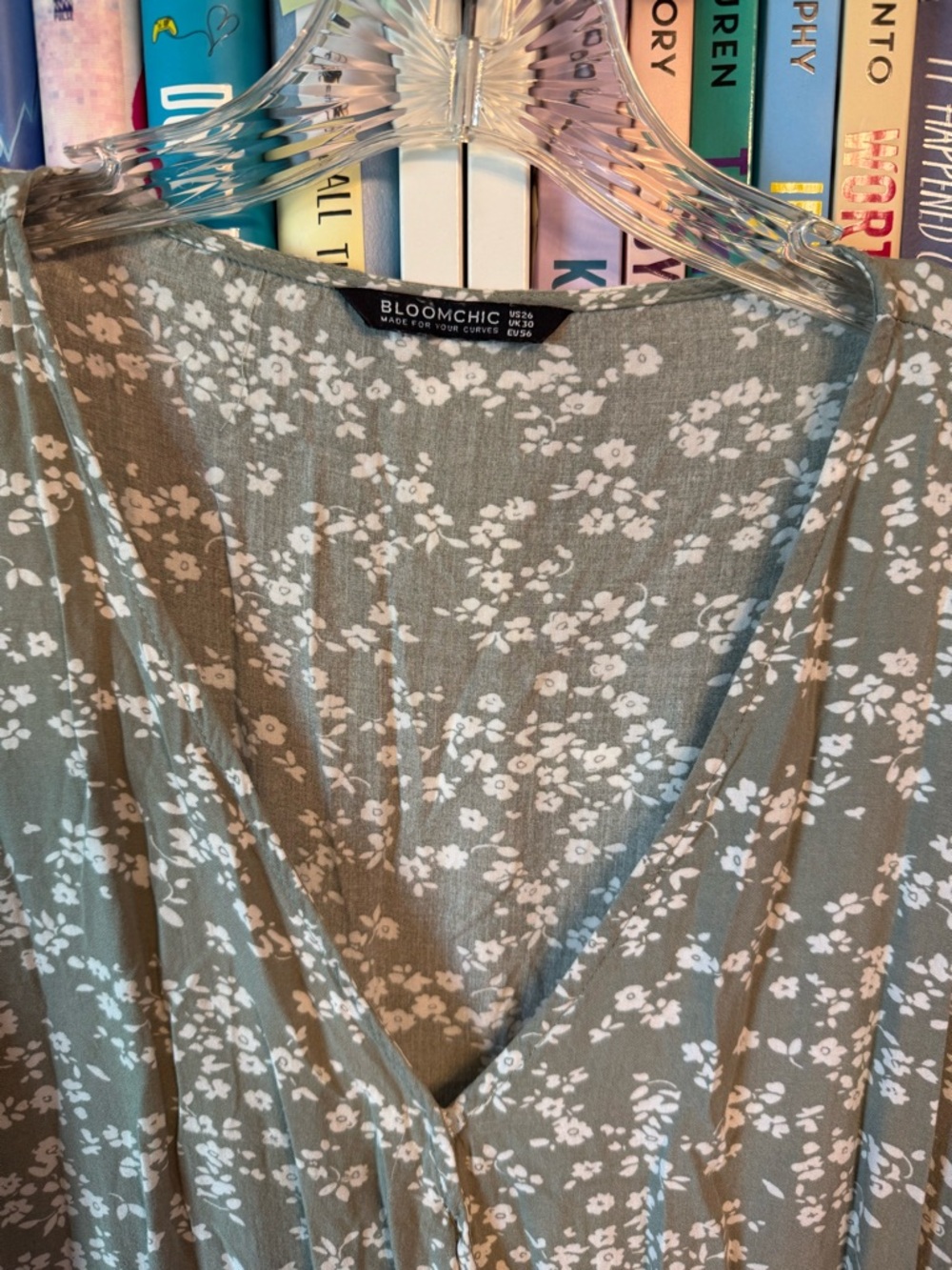 Bloomchic Bloom Dress - Flutter Sleeve Ditsy Floral Pocket Split - Size 26 - Picture 3 of 8